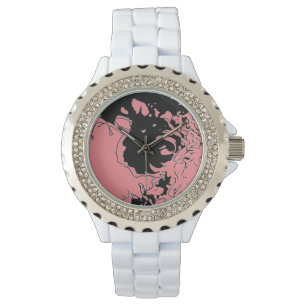 Montre Doodle de fleurs