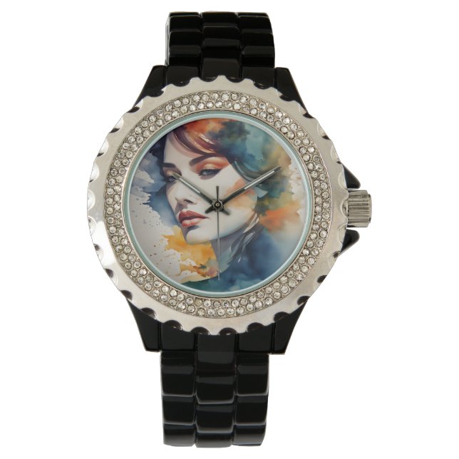 Montre Double exposition art femme (devant)