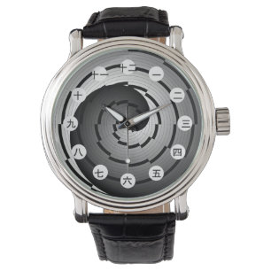 Montre Double Yin Yang Spiral (Jpn) par Kenneth Yoncich