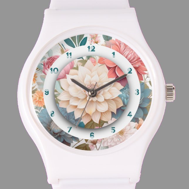 Montre Douces Dahlias deux couronnes  (Créateur téléchargé)