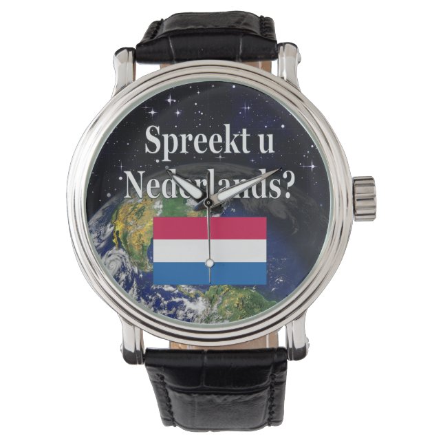 Montre Doyou speak Dutch ? Flag & space (devant)