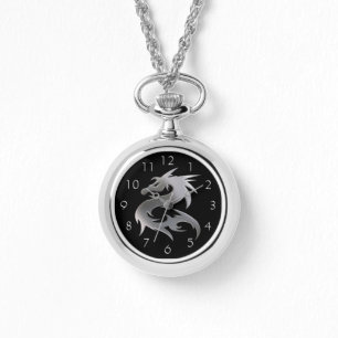 Montre Dragon argenté
