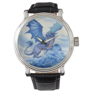 Montre Dragon bleu sur un dessus de montagne