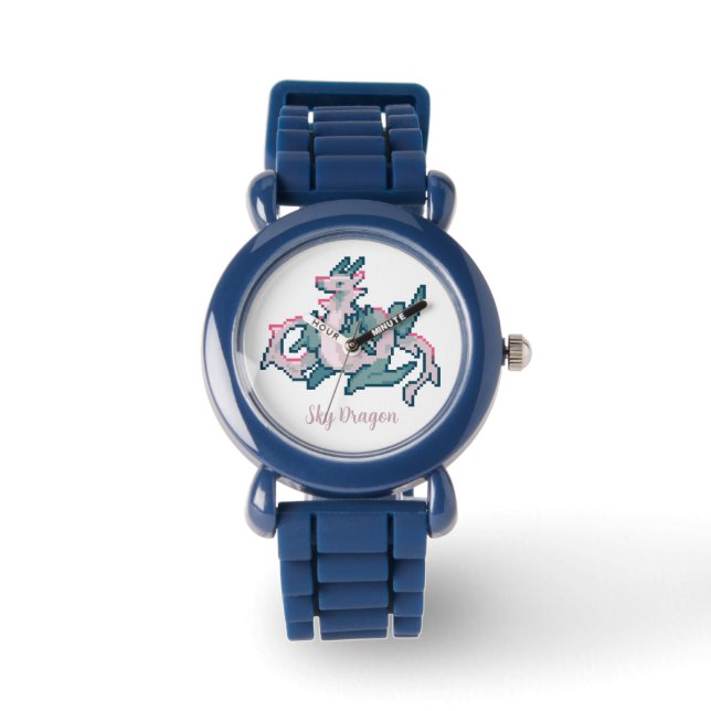 Montre Dragon céleste, art pixel (Recto)