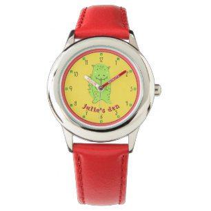Montre Dragon de dinosaure vert mignon