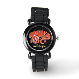 Montre Dragon de feu pixel art