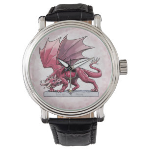 Montre Dragon de pierre porte-bonheur de janvier - grenat