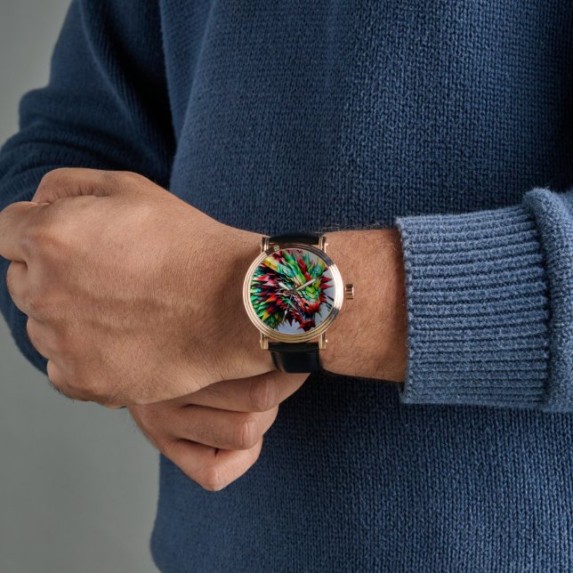Montre Dragon qui respire du feu Vert Et Rouge (Poignet)
