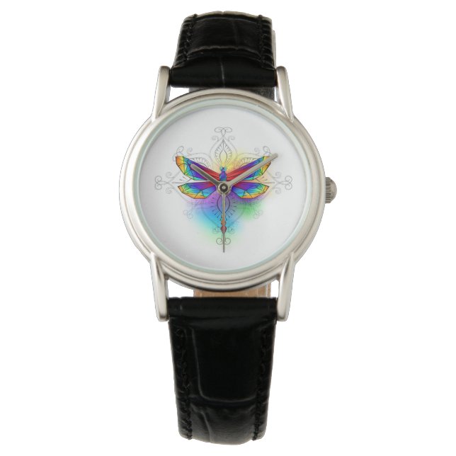 Montre Dragonfly en arc-en-ciel (devant)