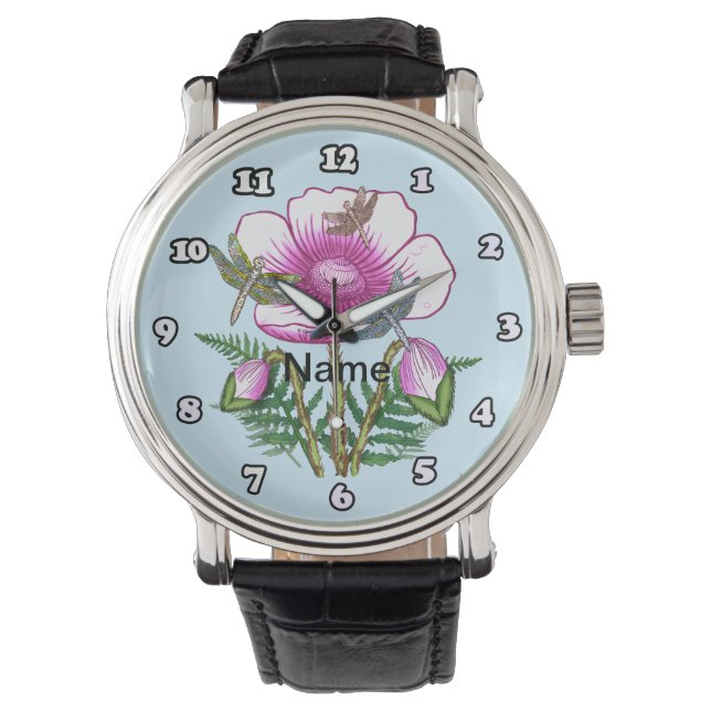 Montre Dragonfly Rose Poppy (devant)