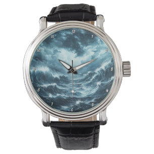 Montre Drame côtier" - Vagues océaniques