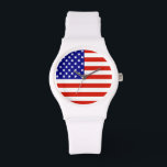 Montre drapeau américain<br><div class="desc">American Flag Watch. Plusieurs styles à choisir.</div>
