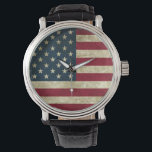 Montre Drapeau américain<br><div class="desc">Style : Montre en cuir noir Vintage pour hommes La Montre en cuir Vintage pour hommes est un garde-temps à visage large qui ne sortira jamais hors de style. Avec un mouvement à quartz 3 aiguilles et un bracelet en cuir véritable, cette montre classique est parfaite pour les occasions formelles...</div>