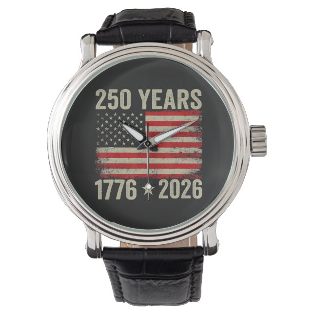 Montre Drapeau américain 250 ans 1776-2026 (devant)