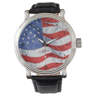 Montre Drapeau américain agitant patriotique