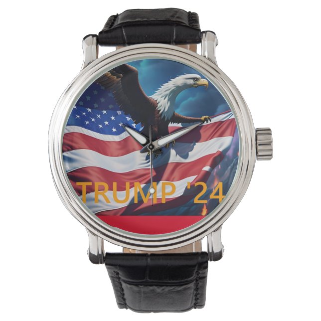 Montre Drapeau américain Aigle TRUMP 2024 (devant)