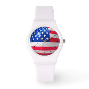 Montre Drapeau américain de football