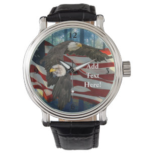 Montre Drapeau américain de l'aigle à tête blanche