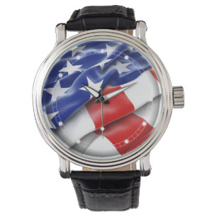 Montre Drapeau américain de style moderne