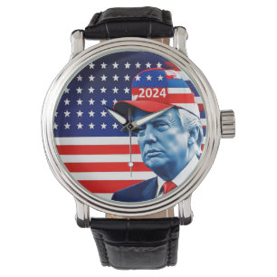 Montre Drapeau américain Donald Trump 2024
