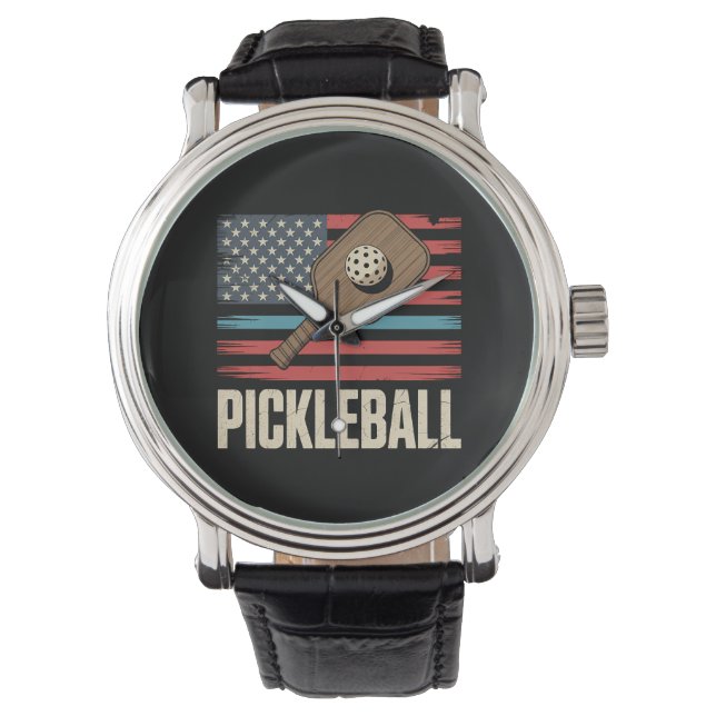 Montre Drapeau américain Pickleball (devant)