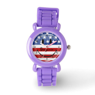 Montre Drapeau américain souriant