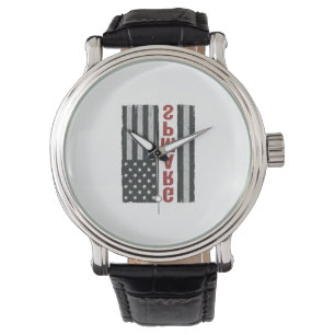Montre Drapeau américain vintage vectoriel patriotique de