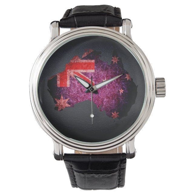 Montre Drapeau australien et carte #3 (devant)