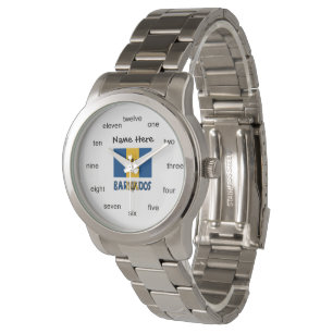 Montre Drapeau Barbadien Personnalisé Nom 