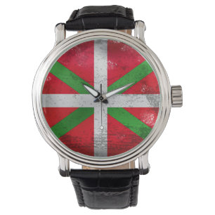 Montre Drapeau basque de style dévêtu : Ikurriña,