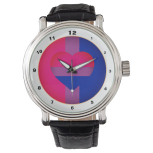 Montre Drapeau bisexuel et communauté de fierté / drape