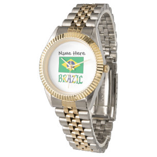 Montre Drapeau brésilien personnalisé Brésil