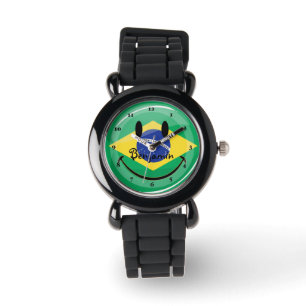 Montre Drapeau brésilien souriant
