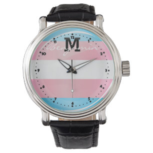 Montre Drapeau brillant de fierté transgenre
