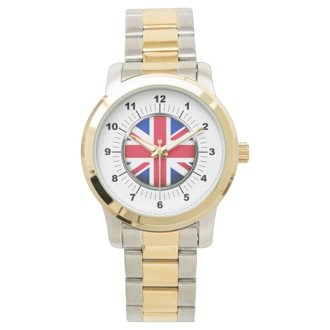 Montre Drapeau britannique pour hommes surdimensionné bra (devant)