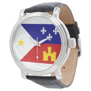 Montre Drapeau Cajun Acadiana Tour à visage