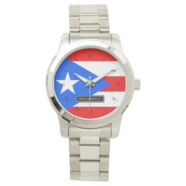 Montre Drapeau classique de Porto Rico (devant)