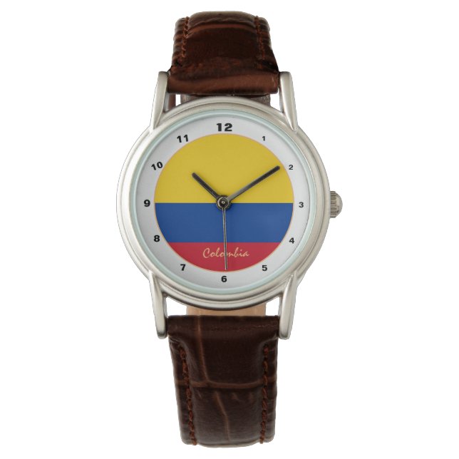 Montre Drapeau colombien & Colombie mode tendance / desig (devant)