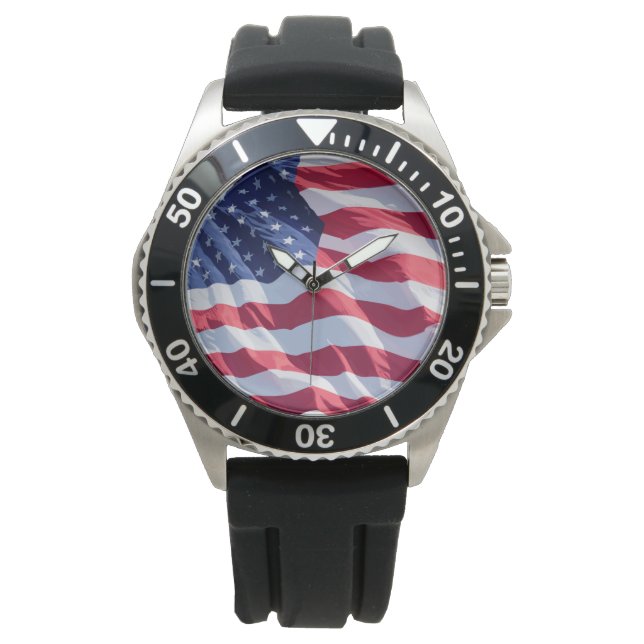 Montre Drapeau cool patriotique des États-Unis (devant)