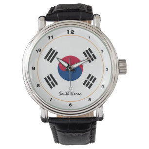 Montre Drapeau coréen & Corée du Sud tendance mode / de