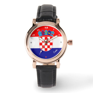 Montre Drapeau croate et coeur de mode croate/sports