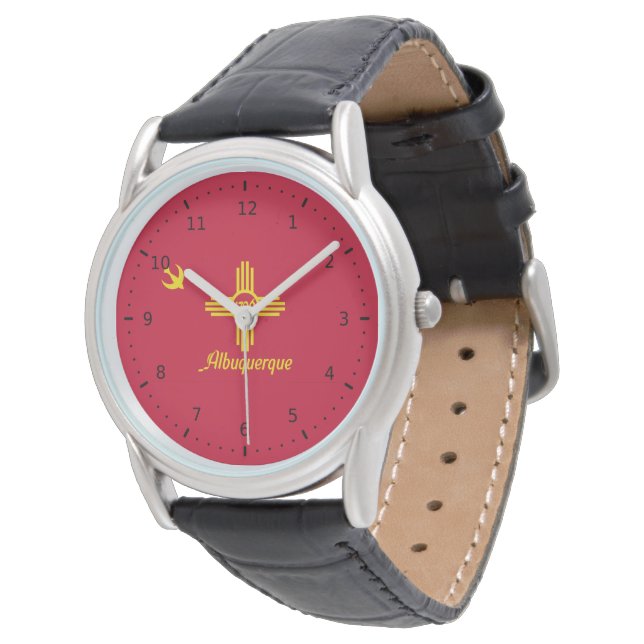 Montre Drapeau d'Albuquerque, Nouveau-Mexique  (Incliné)