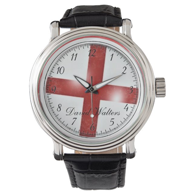 Montre Drapeau d'Angleterre, Croix de Saint-Georges (devant)