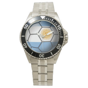 Montre Drapeau de ballon de football de l'Argentine