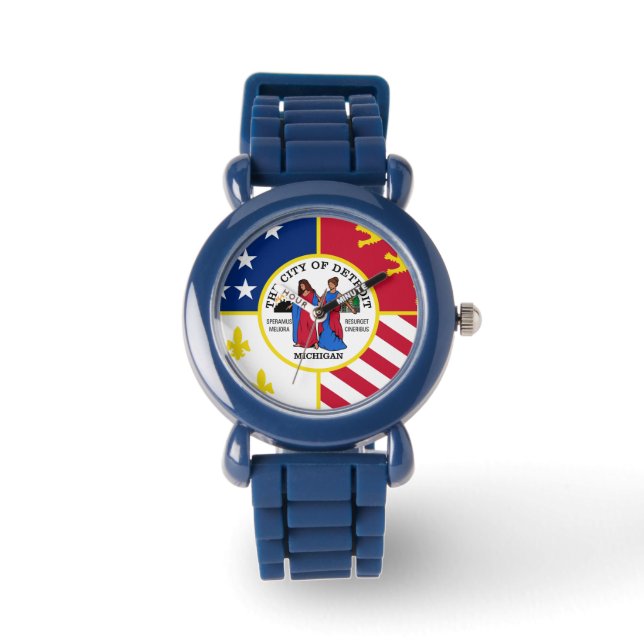 Montre Drapeau de Detroit, Michigan Watch (Recto)