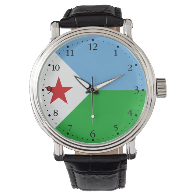 Montre Drapeau de Djibouti (devant)