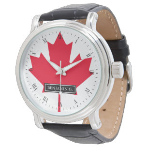 Montre Drapeau de feuille d'érable du Canada