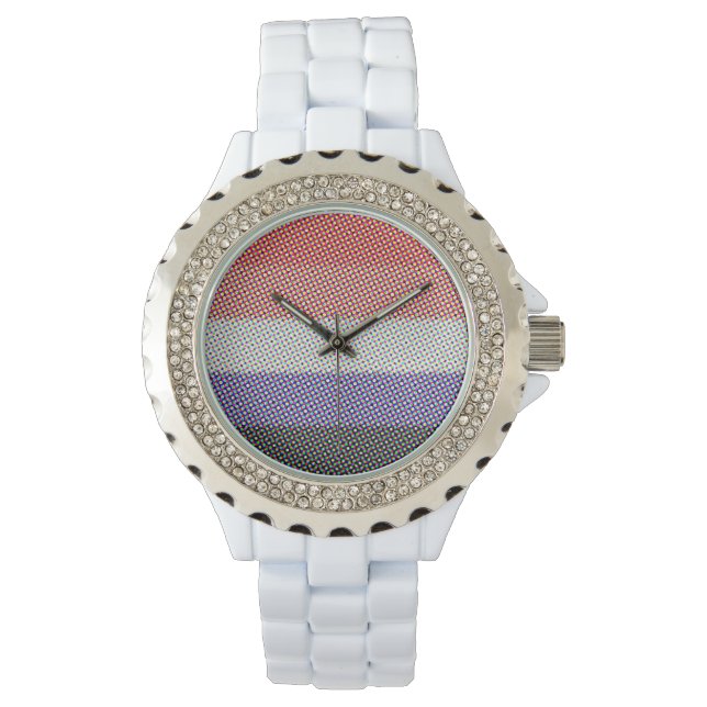 Montre Drapeau de fierté Cupioromantique Abstrait Tripant (devant)