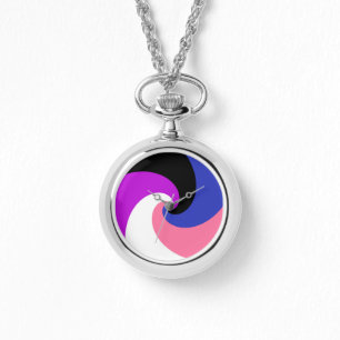 Montre Drapeau de fierté genderfluid abstrait