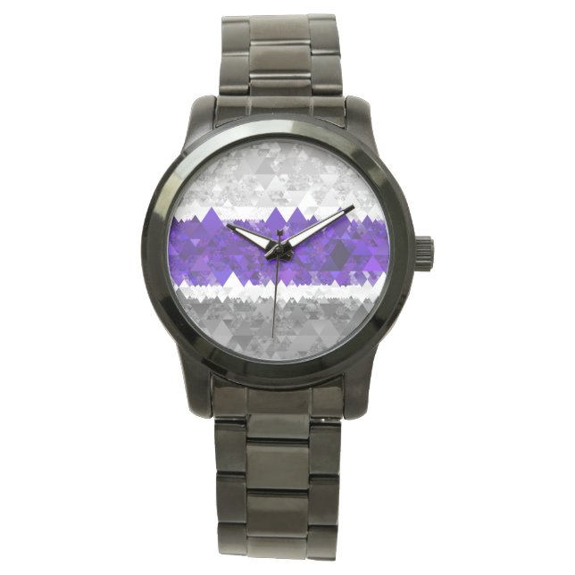 Montre Drapeau de fierté Greygender Boho Géométrique Mod  (devant)